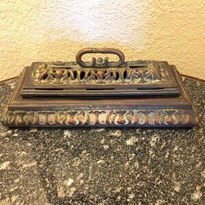 NWT ALEXANDRA'S ACCENTS Bronze Ceramic Air Purifying Lamp Fragrance Diffuser